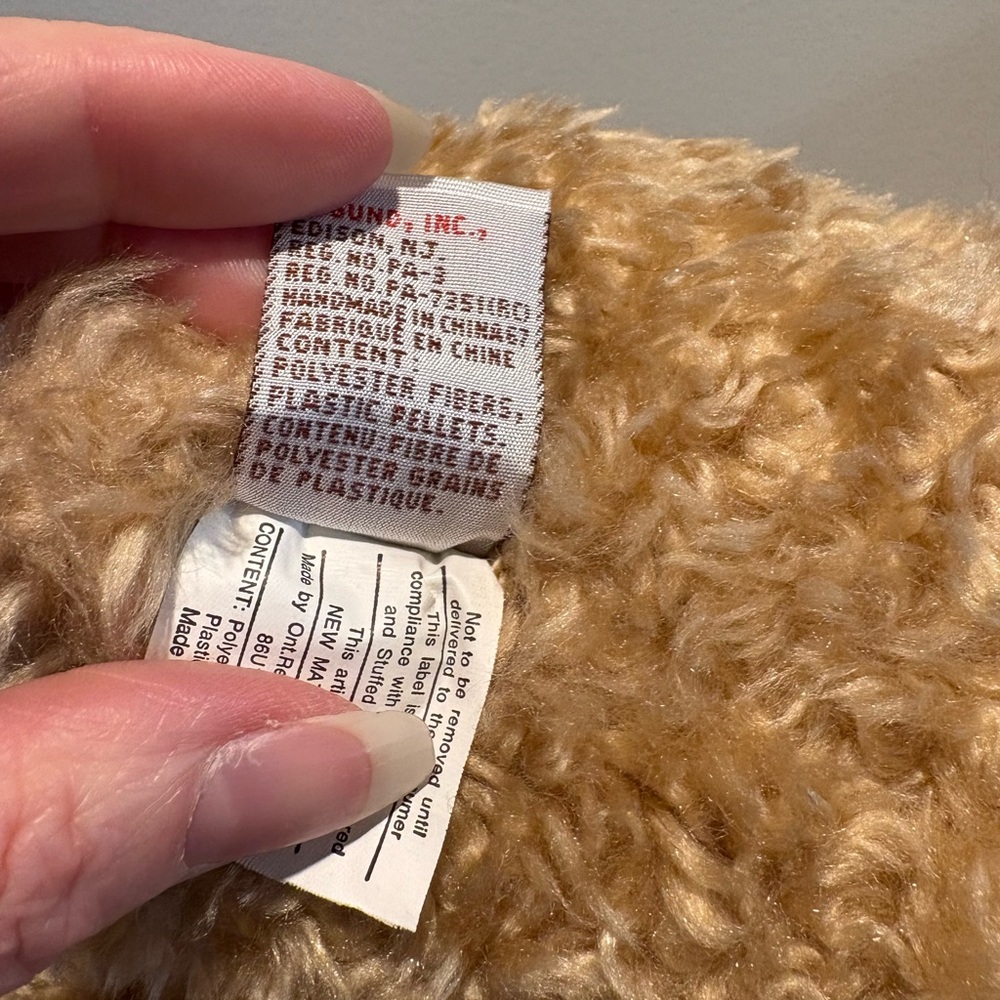 Plush Tan Gund Teddy Bear - Picture 7 of 9